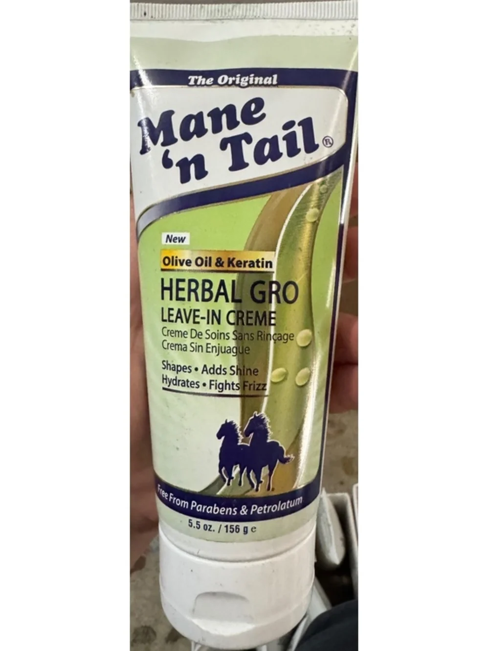 Mane 'n Tail Herbal Gro Leave-In Creme with Olive Oil & Keratin, 5.5 oz